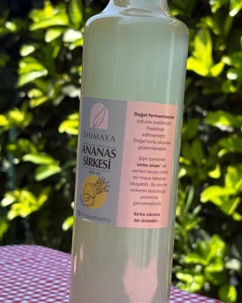 Ananas Sirkesi  (500 ml) Katkı Maddesiz, Koruyucusuz