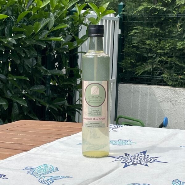 Zerdeçallı Elma Sirkesi (500 ml) Katkı Maddesiz, Koruyucusuz