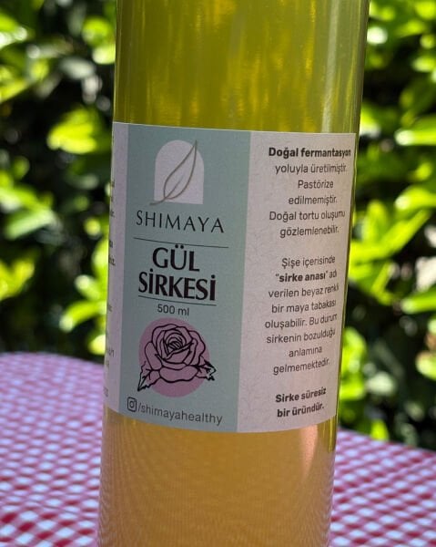 Gül Sirkesi (500 ml) Katkı Maddesiz, Koruyucusuz