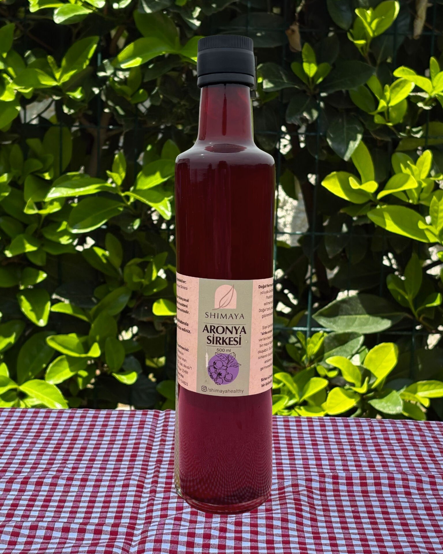 Aronya Sirkesi (500 ml) Katkı Maddesiz, Koruyucusuz